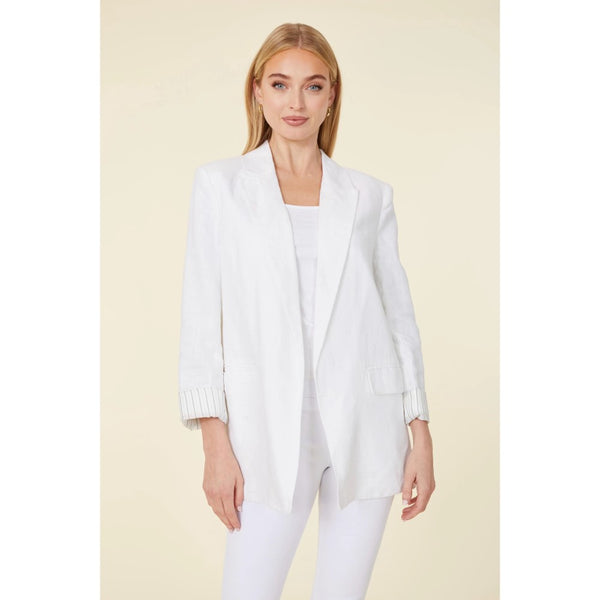 White Linen Blazer