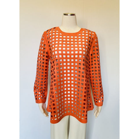 Laser Cut Coral Pullover