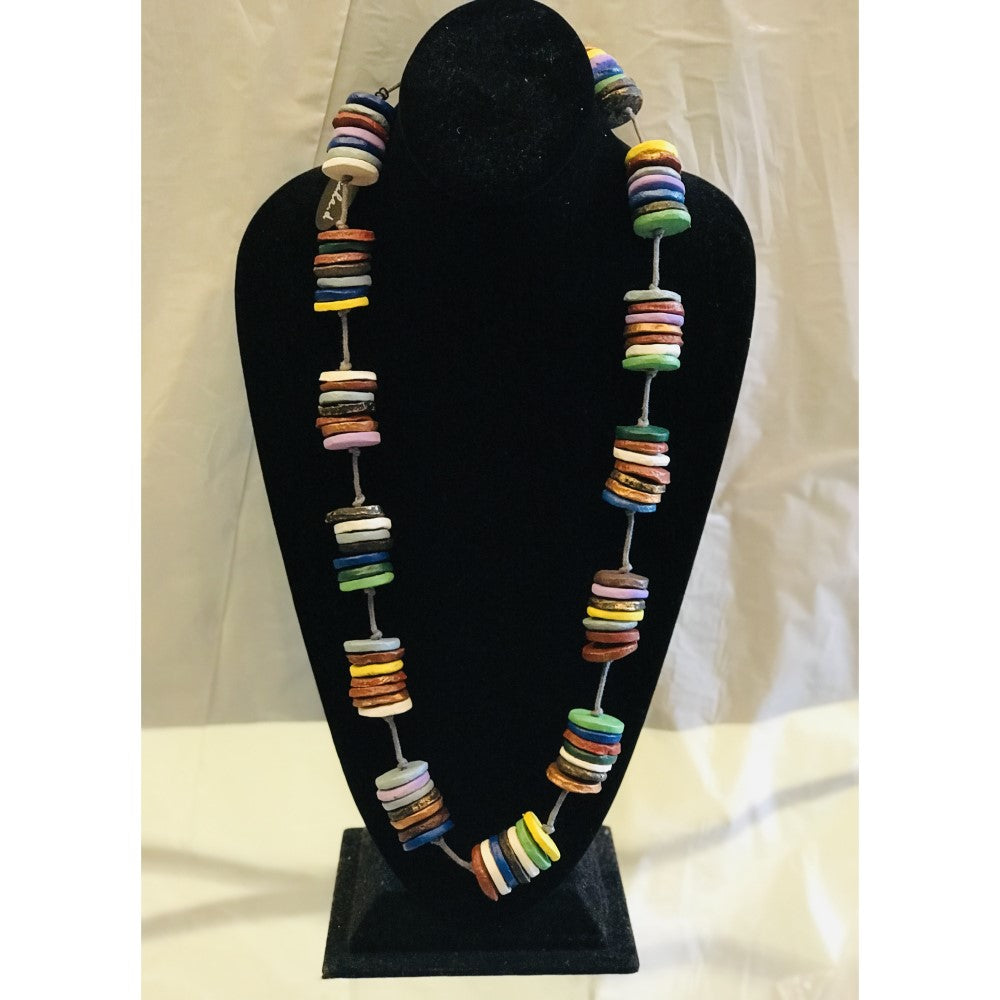 Multi-colored Spools Necklace