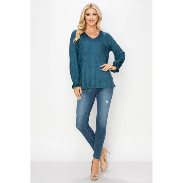 Abby Top (Available in Camel, Olive, or Teal)