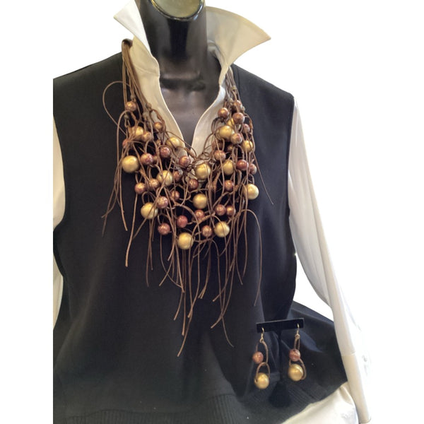 10 Strand Necklace Set (Available in Bronze or Green)