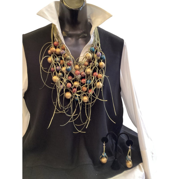 10 Strand Necklace Set (Available in Bronze or Green)