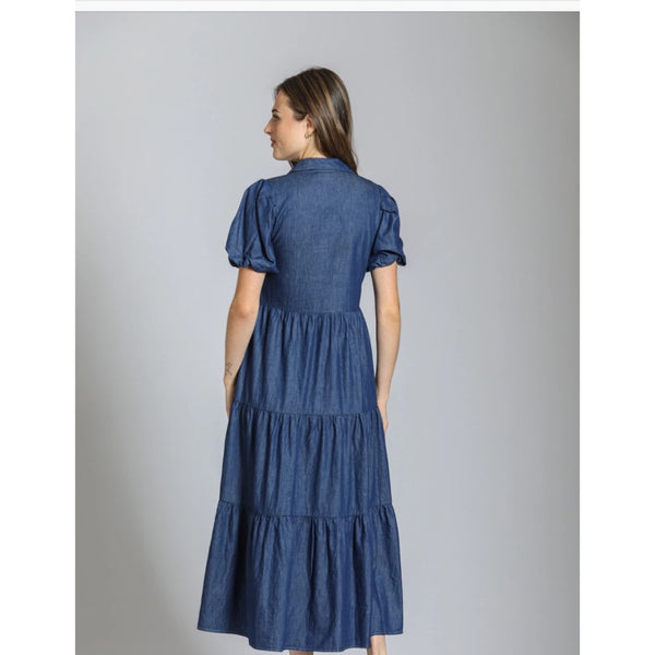 Denim Tiered Dress