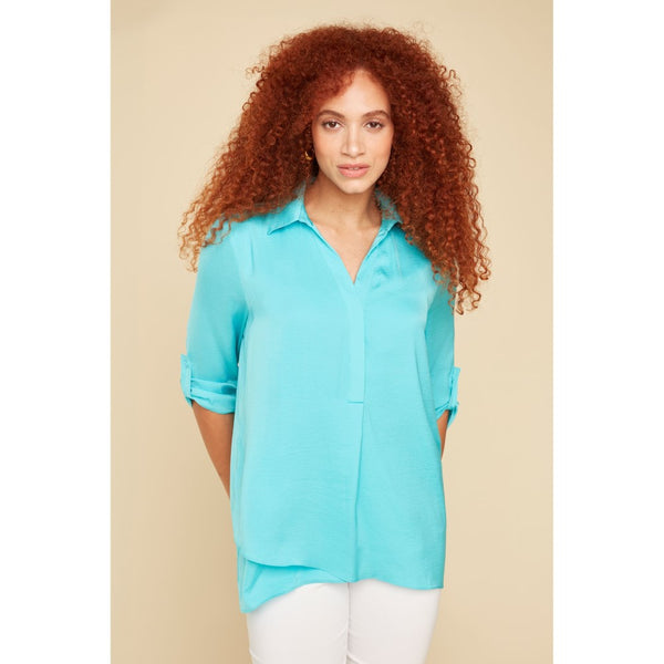 Airflow Blouse (Available in Turquoise, Green, or Pink)