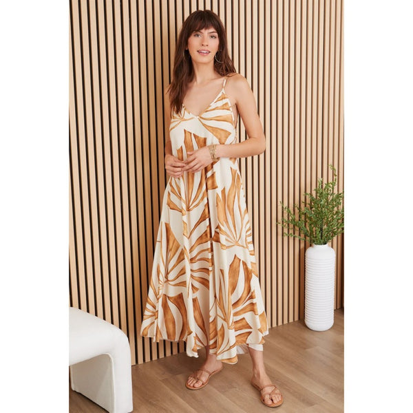 Amber Palm Slip Dress