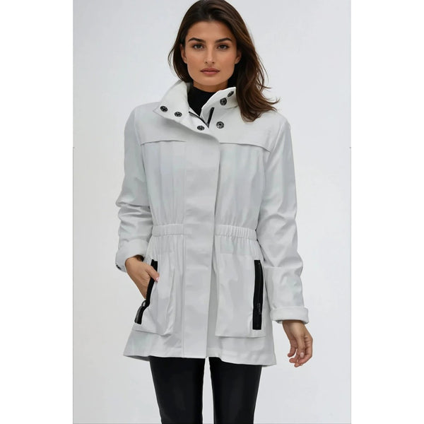 Anna Raincoat (Available in Black, Olive, or White)