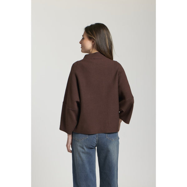 Funnel Neck Sweater (Available in Brown or Blue)