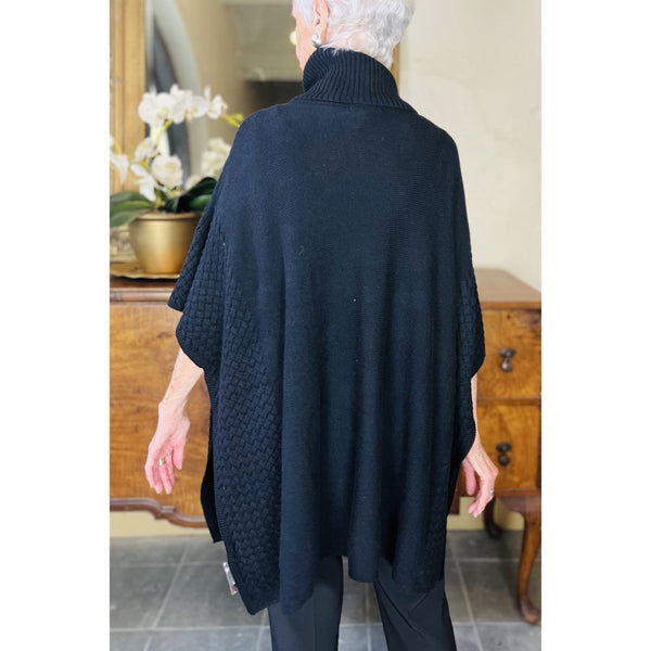 Black Turtleneck Poncho