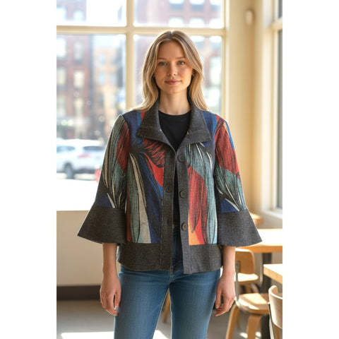 Charcoal Leaf Jacket