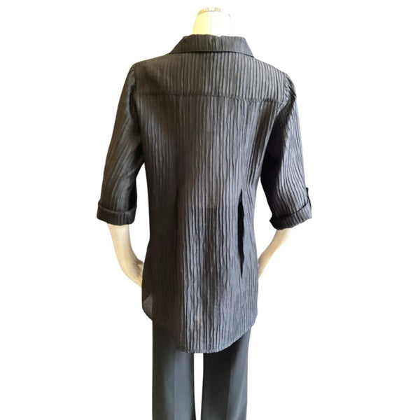 Black Crinkle Tunic