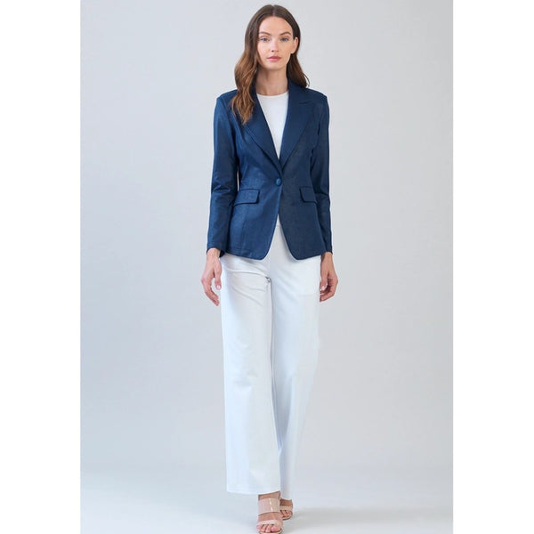 Liquid Leather Blazer