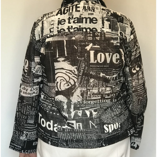 Newspaper Biker Jacket