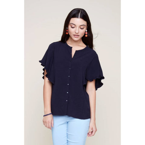 Flutter Sleeve Top (Available in 2 colors)