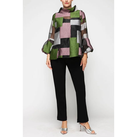 Sheer Geometric Top