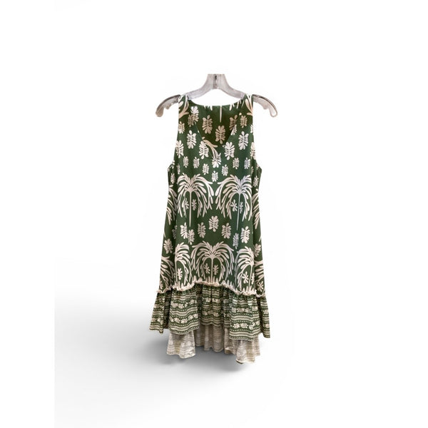 Ruffle Hem Dress (Available in Midnight or Green)