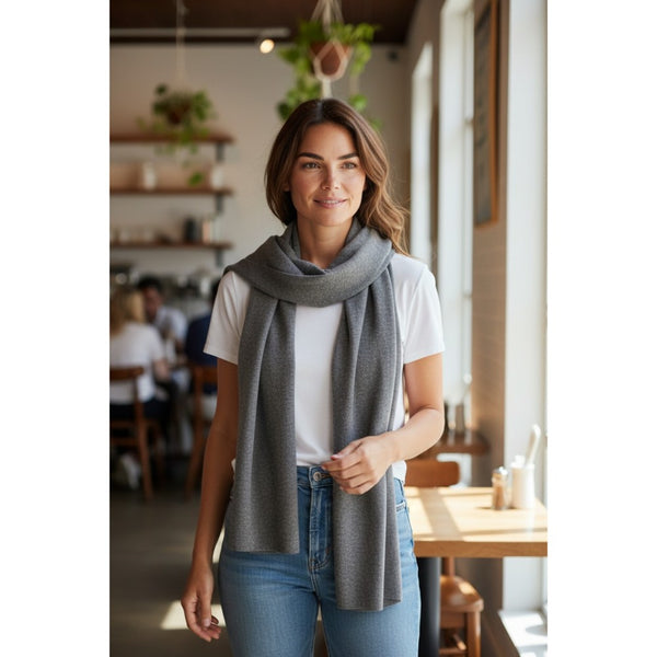 Cashmere Scarf (Available in Garnet, Grey, or Black)