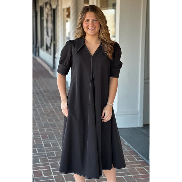 Amber Dress (Available in Green, Blue, or Black)