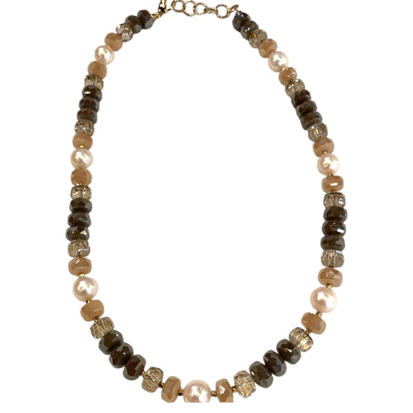 Taupe/Pearl Layering Necklace