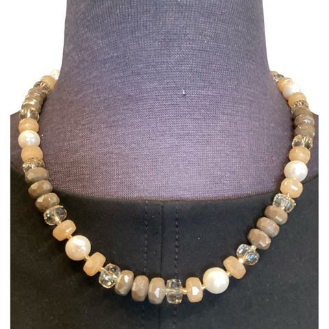 Taupe/Pearl Layering Necklace