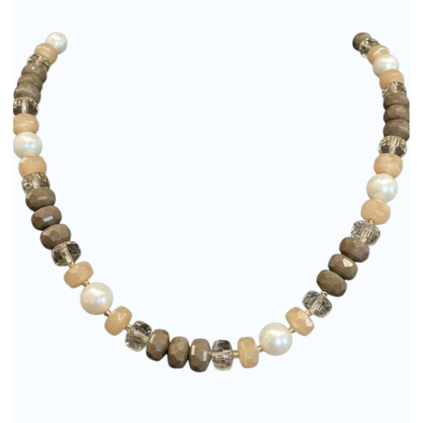 Taupe/Pearl Layering Necklace