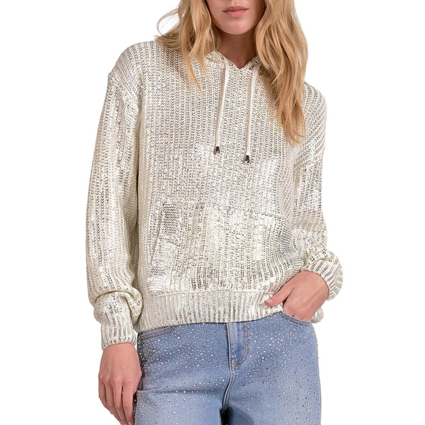 Metallic Hoodie (Available in Black or Ivory)
