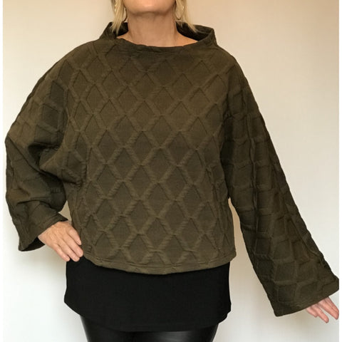 Olive Cropped Sweater