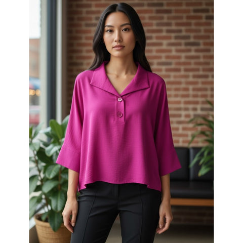 Queenie Blouse (Available in Black, Blue, Cream, or Magenta)