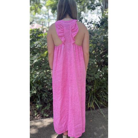 Racerback Linen Dress