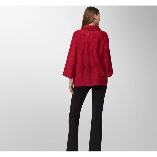 Red Cowl Neck Top