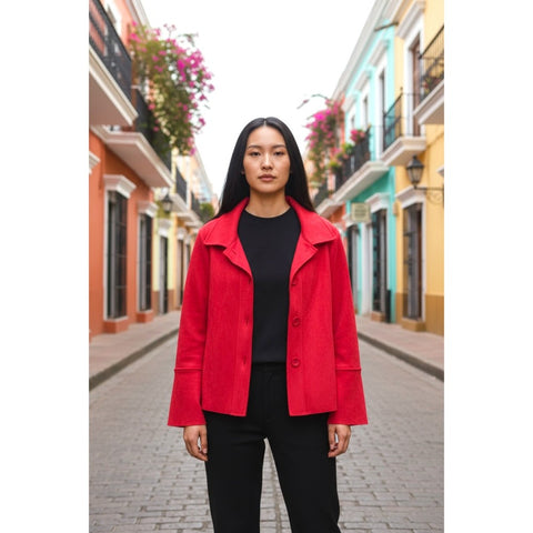Red Ultrasuede Jacket
