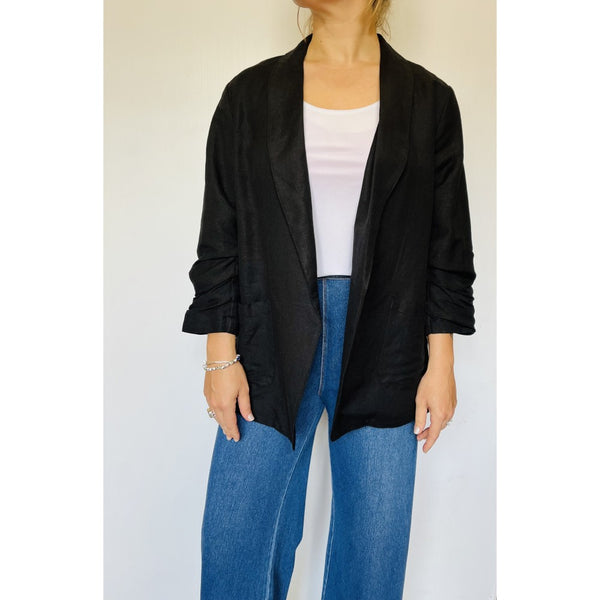 Linen Blazer (Available in Black or White)