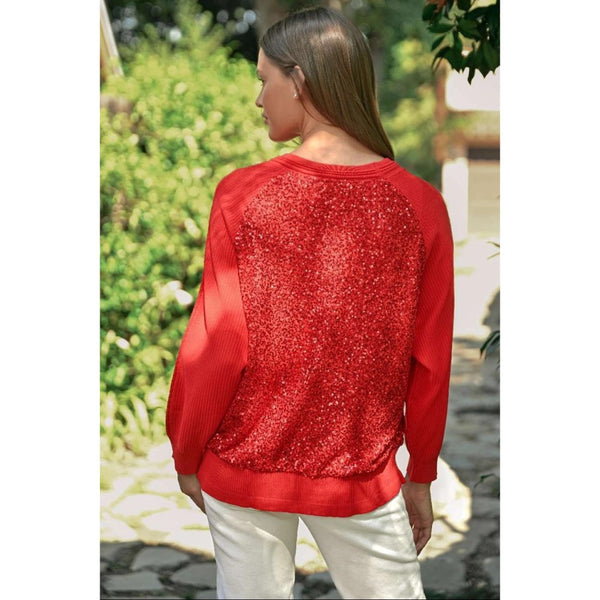 Sequin Bomber (Available in Black or Red)