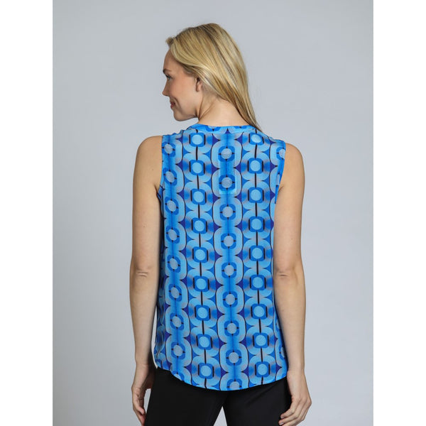 Sleeveless Blue Multi Top