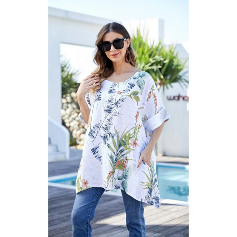 Stefania Top (Available in Green, Turquoise, or White)