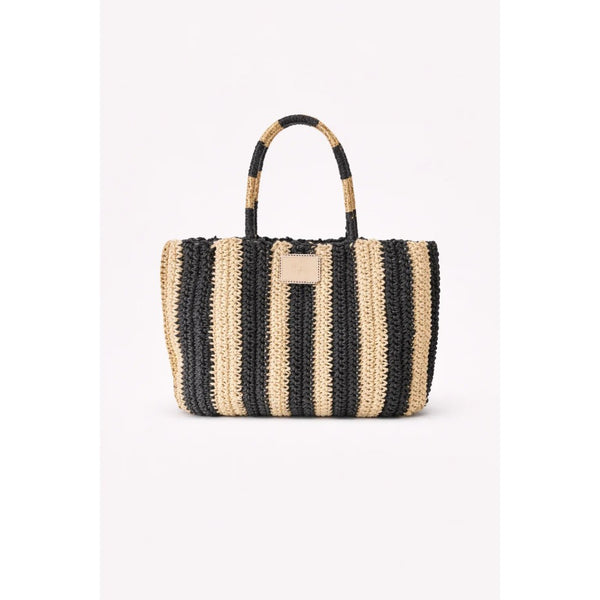 Stripe Straw Bag