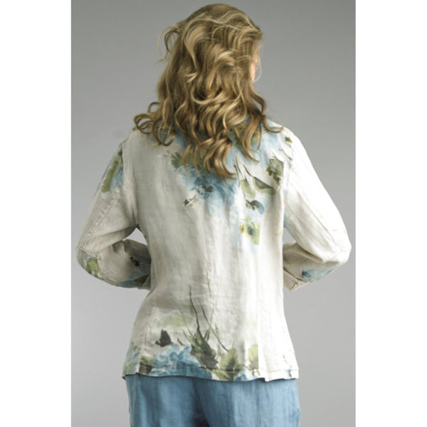 Printed Linen Blazer