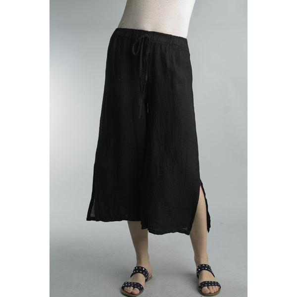Linen Crop Pant (Available in Black, Green, Taupe, or White)