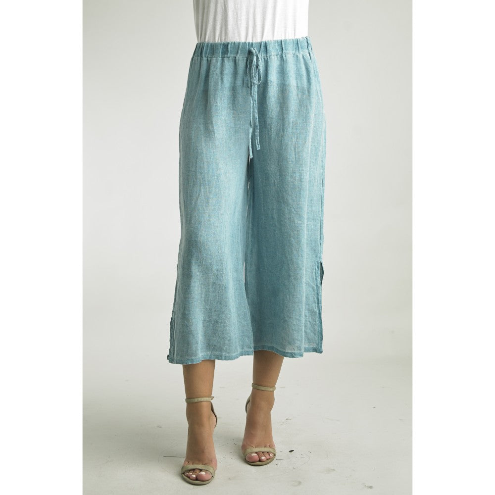 Linen Crop Pant (Available in Black, Green, Taupe, or White)