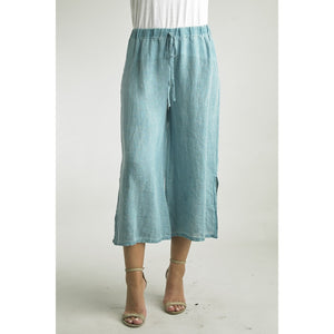 Linen Crop Pant (Available in Black, Green, Taupe, or White)