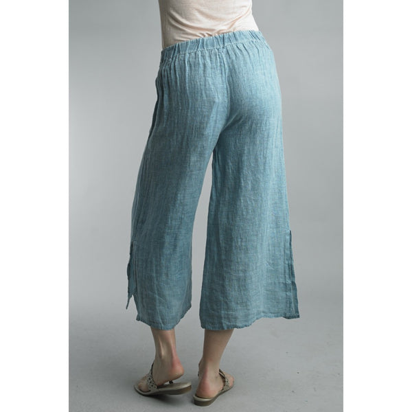 Linen Crop Pant (Available in Black, Green, Taupe, or White)