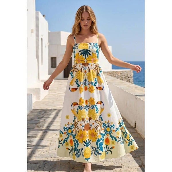 Yellow Toucan Dress