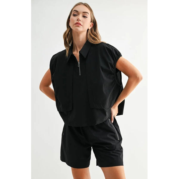 Zipper Short Set